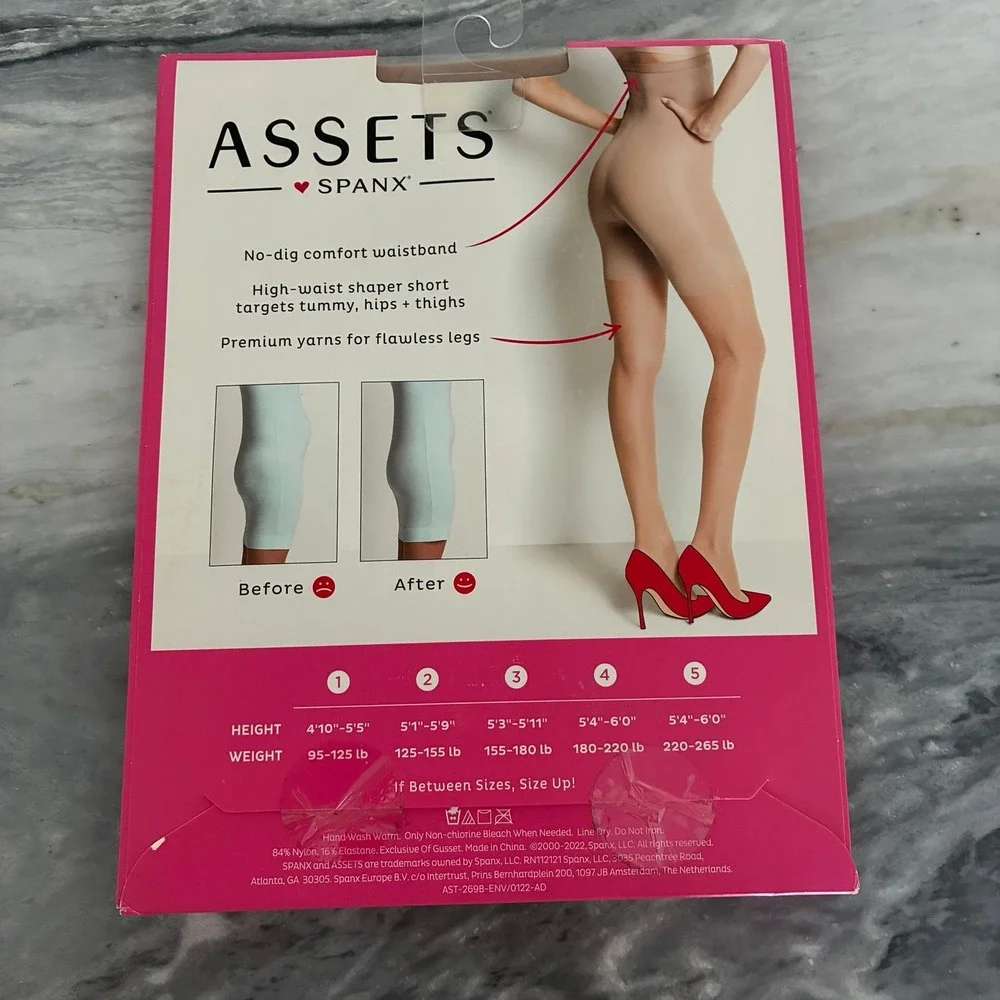 Assets by Spanx High-Waist Shaping Sheers Nude Pantyhose Size 1 269B